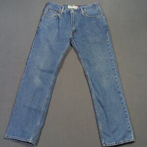 Levi's Jeans Men's 33x32 Fits 32x31 Blue 505 Regular Fit Straight Leg Denim